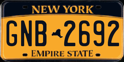 NY license plate GNB2692