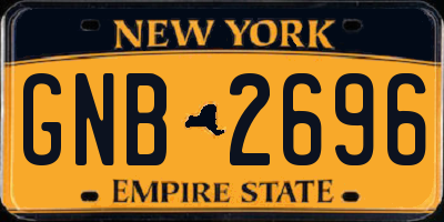 NY license plate GNB2696