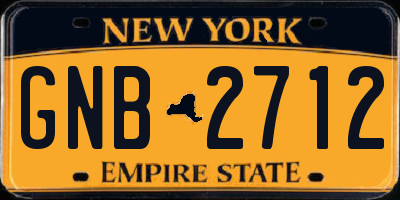 NY license plate GNB2712
