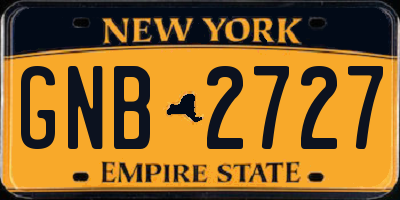 NY license plate GNB2727