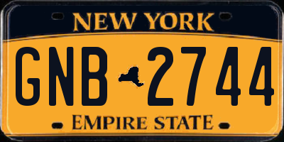 NY license plate GNB2744