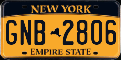 NY license plate GNB2806