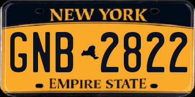 NY license plate GNB2822