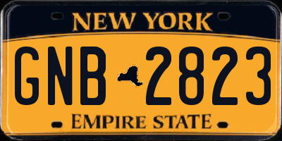 NY license plate GNB2823