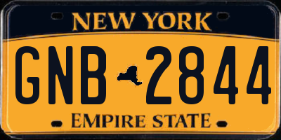 NY license plate GNB2844