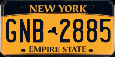 NY license plate GNB2885