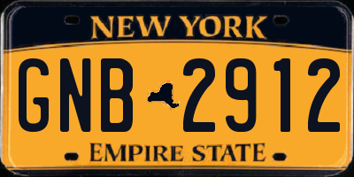 NY license plate GNB2912