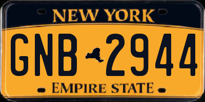 NY license plate GNB2944