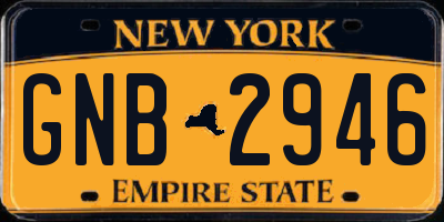 NY license plate GNB2946