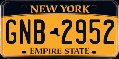 NY license plate GNB2952