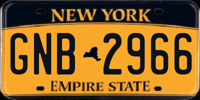 NY license plate GNB2966