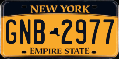 NY license plate GNB2977