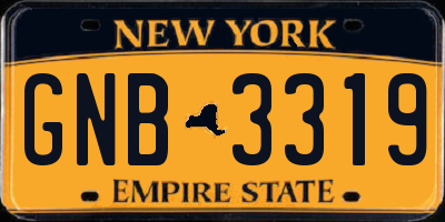 NY license plate GNB3319