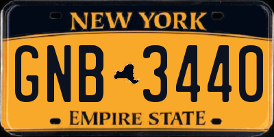 NY license plate GNB3440