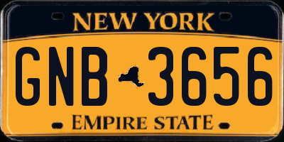 NY license plate GNB3656