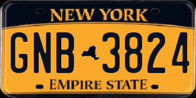 NY license plate GNB3824