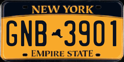 NY license plate GNB3901