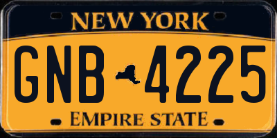 NY license plate GNB4225