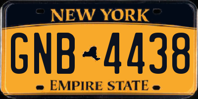 NY license plate GNB4438
