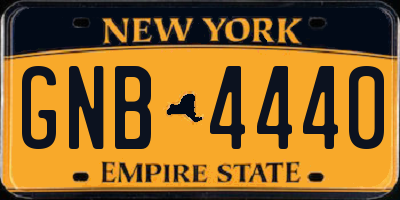 NY license plate GNB4440