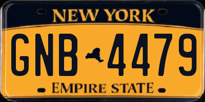 NY license plate GNB4479
