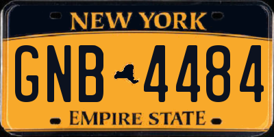 NY license plate GNB4484
