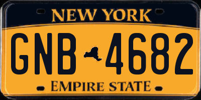 NY license plate GNB4682