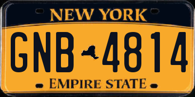 NY license plate GNB4814