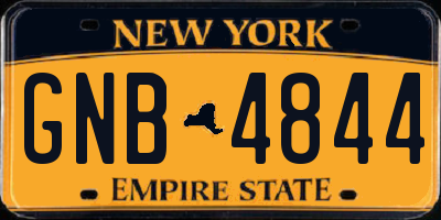 NY license plate GNB4844