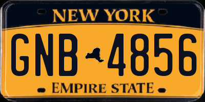 NY license plate GNB4856