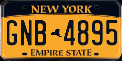 NY license plate GNB4895