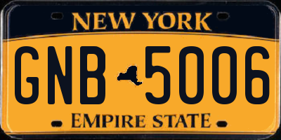 NY license plate GNB5006
