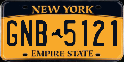 NY license plate GNB5121