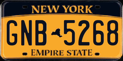 NY license plate GNB5268