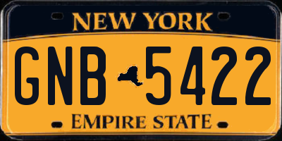 NY license plate GNB5422
