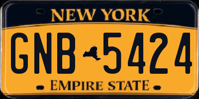 NY license plate GNB5424