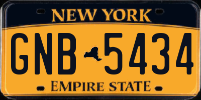 NY license plate GNB5434