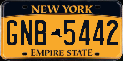 NY license plate GNB5442