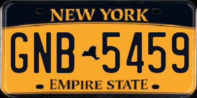 NY license plate GNB5459
