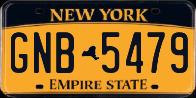 NY license plate GNB5479