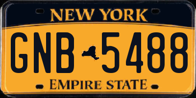 NY license plate GNB5488