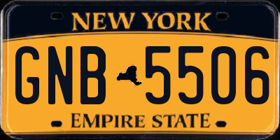 NY license plate GNB5506