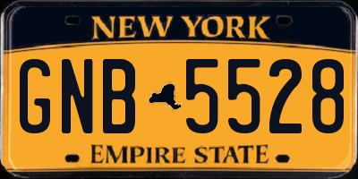 NY license plate GNB5528