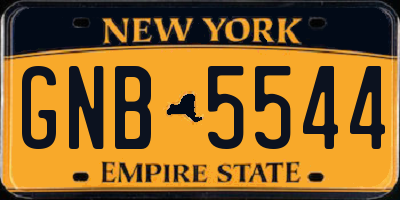 NY license plate GNB5544