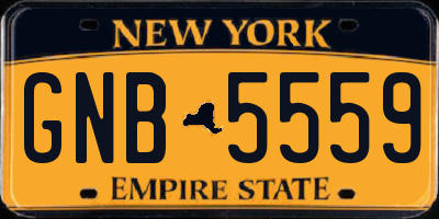 NY license plate GNB5559