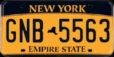 NY license plate GNB5563