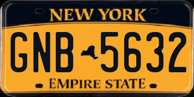 NY license plate GNB5632