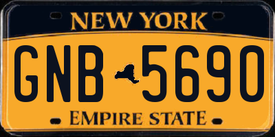 NY license plate GNB5690