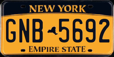 NY license plate GNB5692