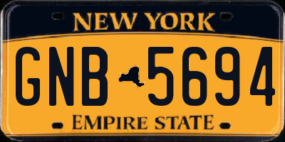 NY license plate GNB5694